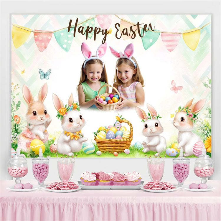 Ostern Bunny Backdrop Bunny Party Feier benutzerdefinierte Hintergrund BRP3-177