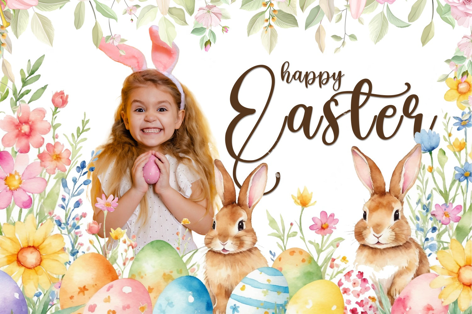 Osterei-Hintergrundkulisse Florale Eierjagd Individuell gestalteter Hintergrund BRP3-178