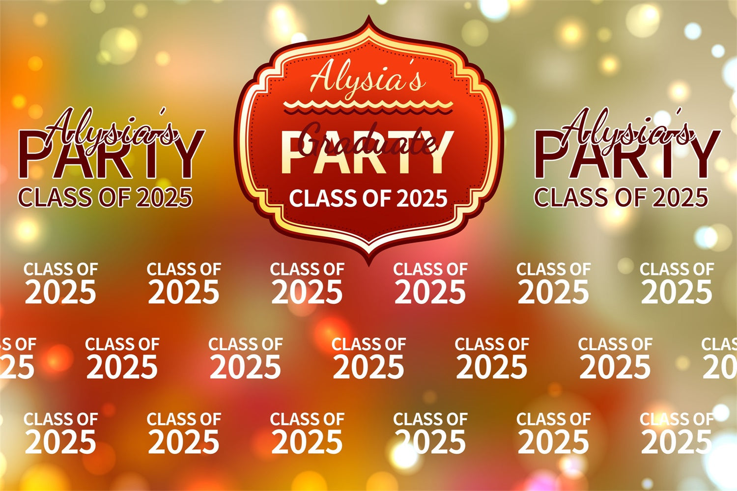 Custom Graduation Backdrop Rot Gold Elegant Graduation Party Backdrop BRP3-19