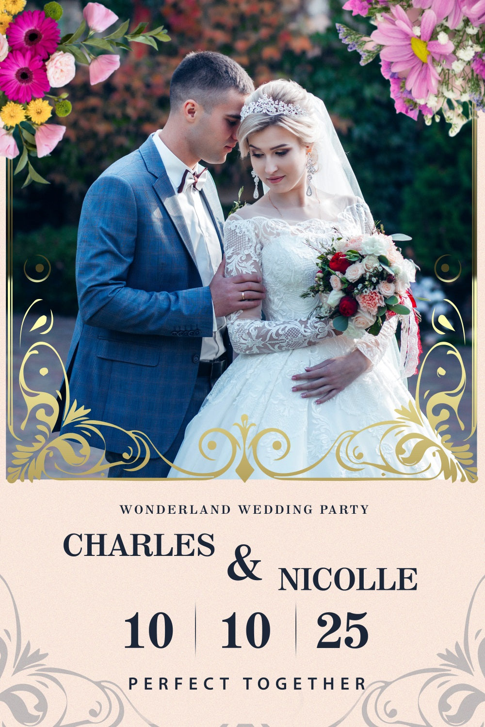 Backdrops für Hochzeiten Floral Wonderland Party Personalisierte Backdrop BRP3-194