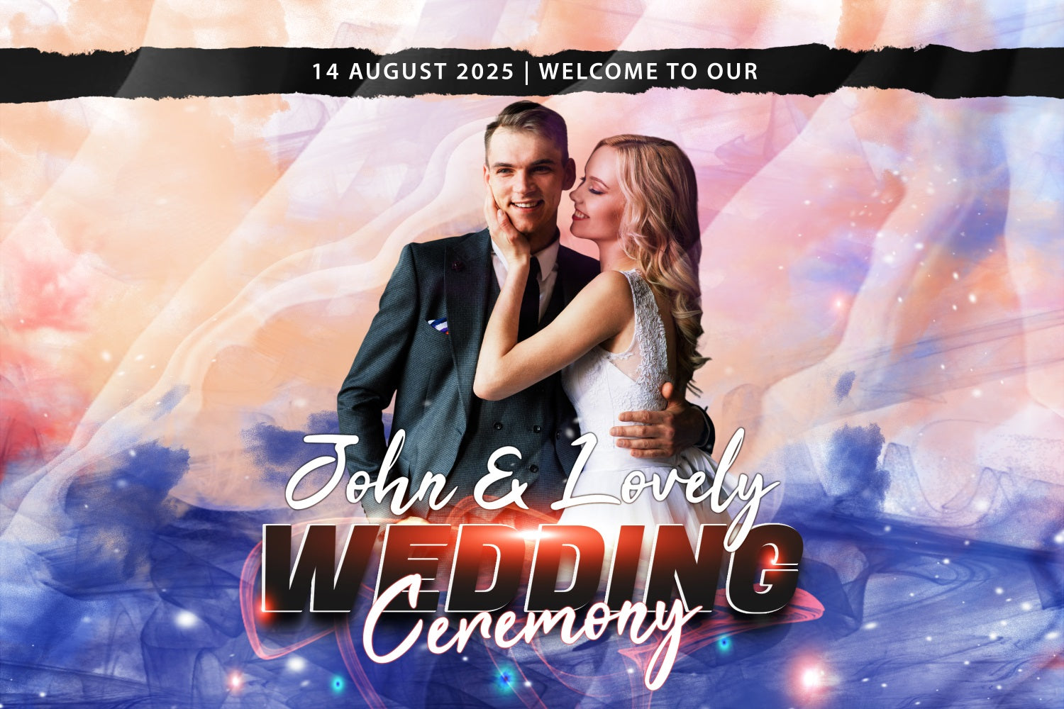 Hochzeit Backdrops Aquarell Abstrakt Personalisierte Backdrop BRP3-206