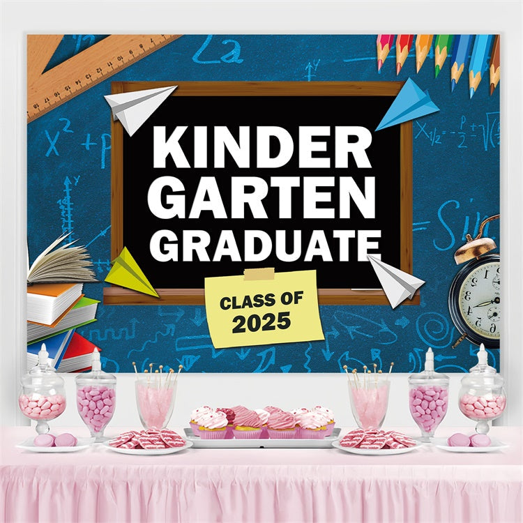 Vorschule Graduierung Hintergrund Papier Flugzeug Kindergarten Graduierung Party Hintergrund BRP3-21