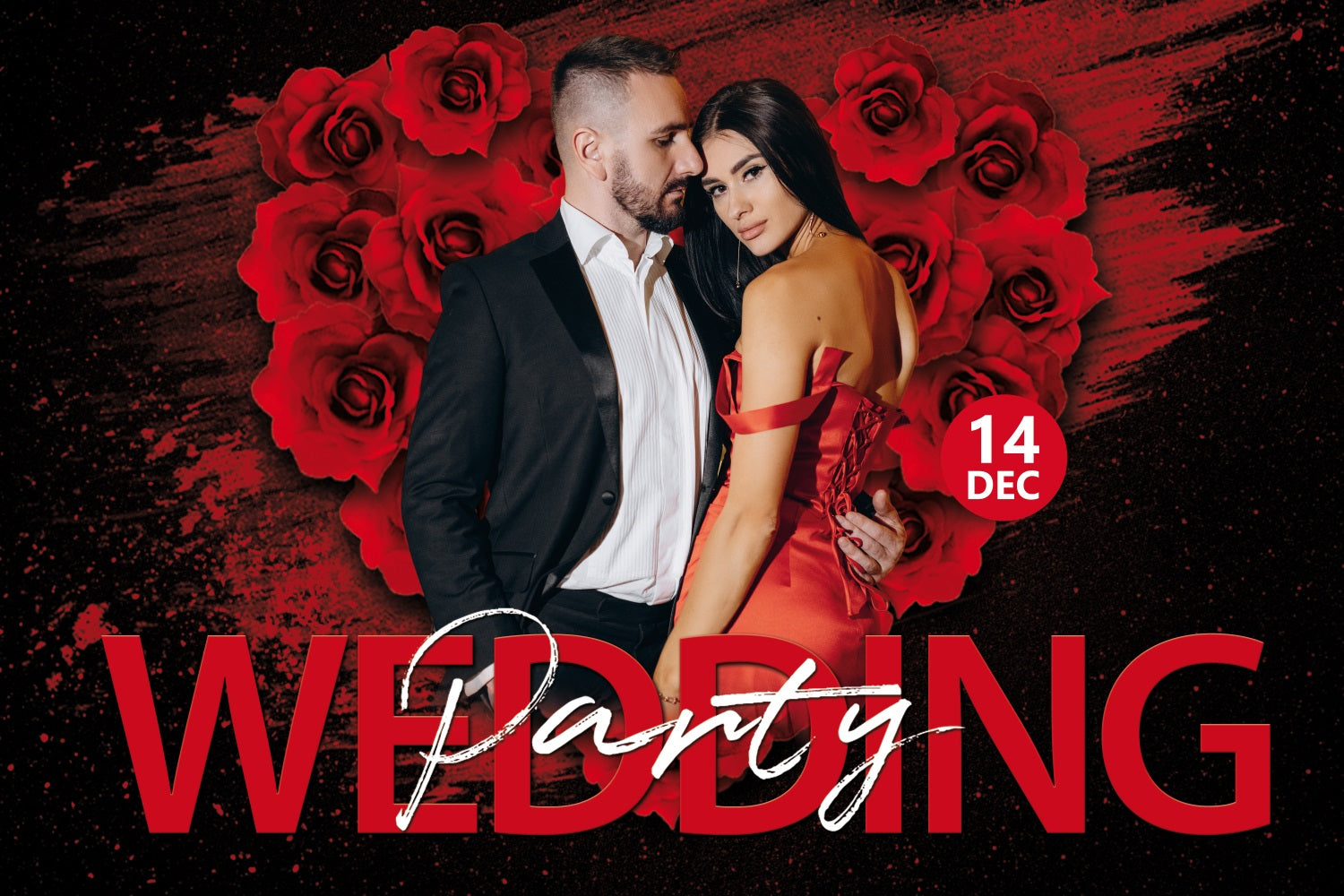 Fotokulisse Hochzeit Rote Rose Party Personalisierte Kulisse BRP3-219