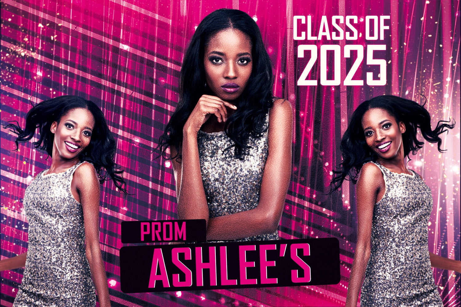 Abschlussball-Fotohintergrund Glitzernde Nacht Individueller Party-Abschluss-Hintergrund BRP3-235