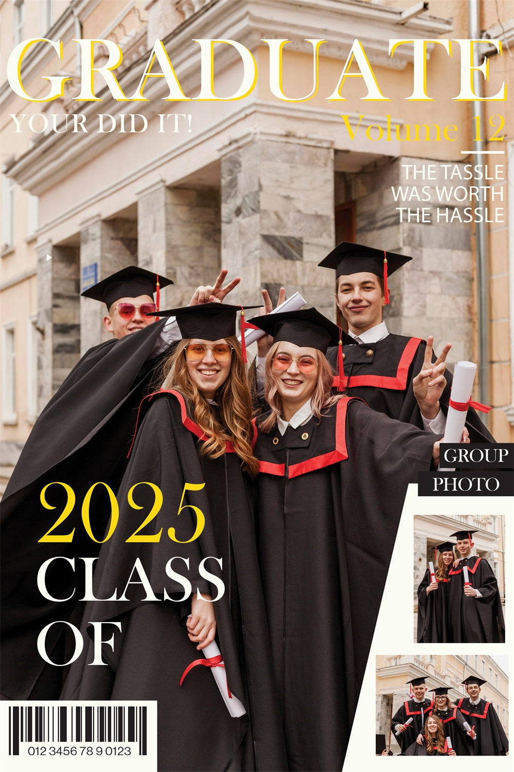 2025 Graduation Backdrop Cheers Volume 12 Personalisierte Party Graduation Backdrop BRP3-240