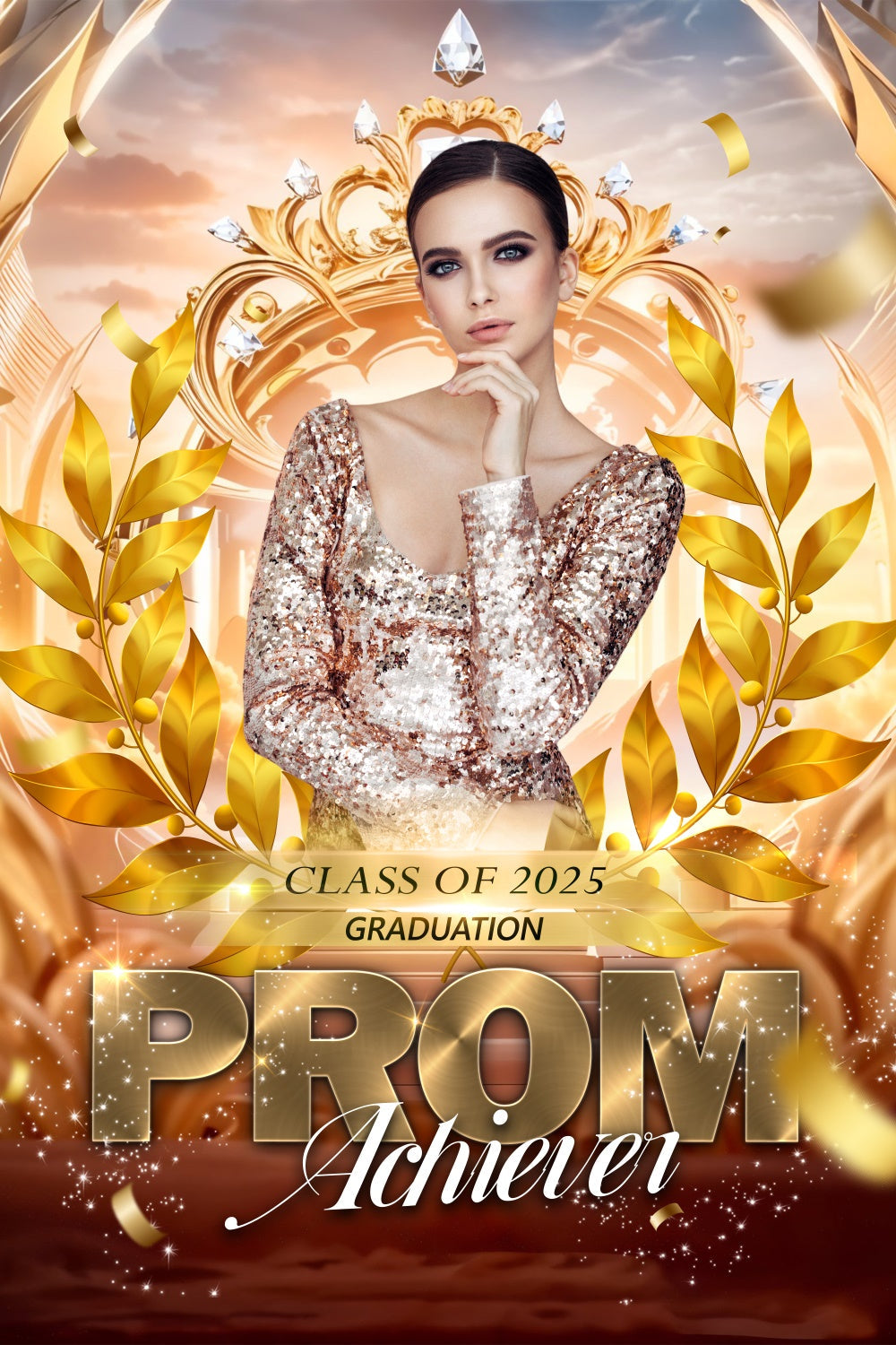 Personalisierte Graduation Backdrop Luxurious Prom Graduation Party Backdrop BRP3-26