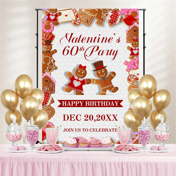 Benutzerdefinierte Made Geburtstag Backdrops Romantic Keks Party Thema Backdrop BRP3-268