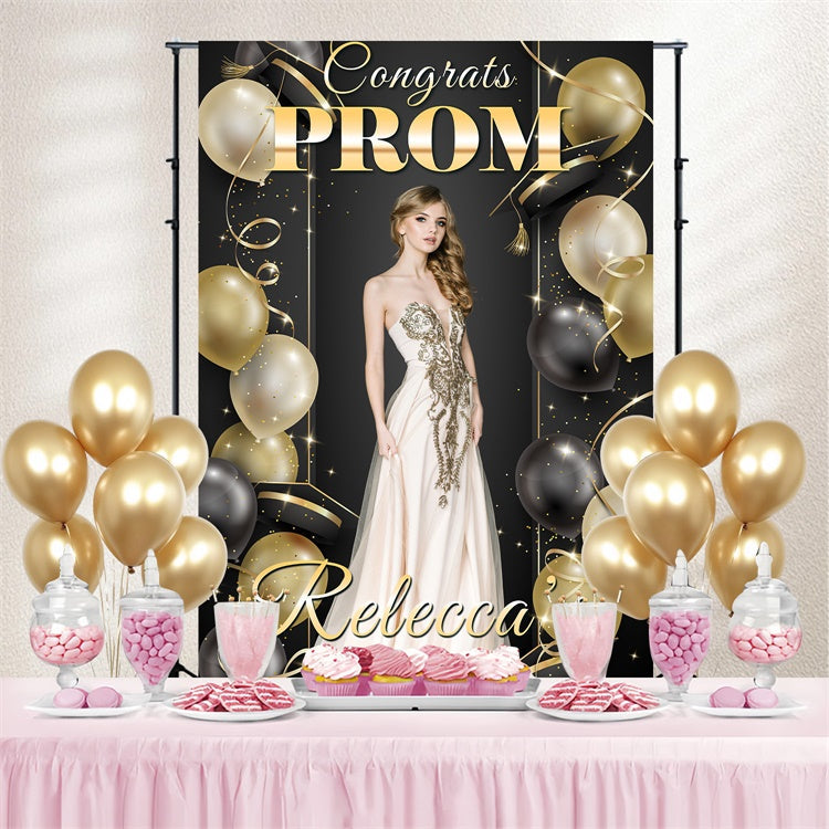 Personalisierte Graduation Backdrops Elegante Ballon Graduation Party Backdrop BRP3-27