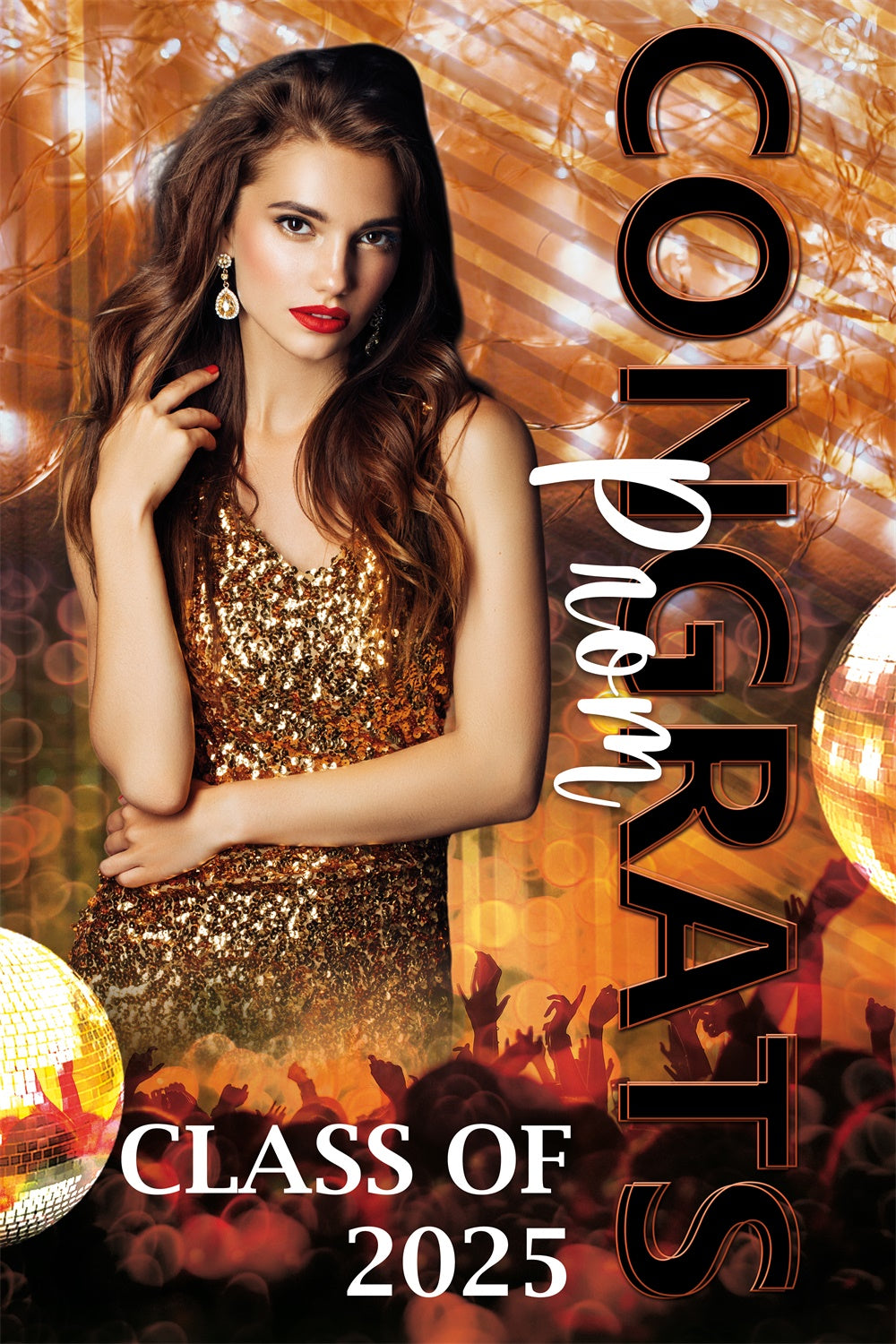 Personalisierte Graduation Backdrop Funkelnde Prom Graduation Party Backdrop BRP3-28