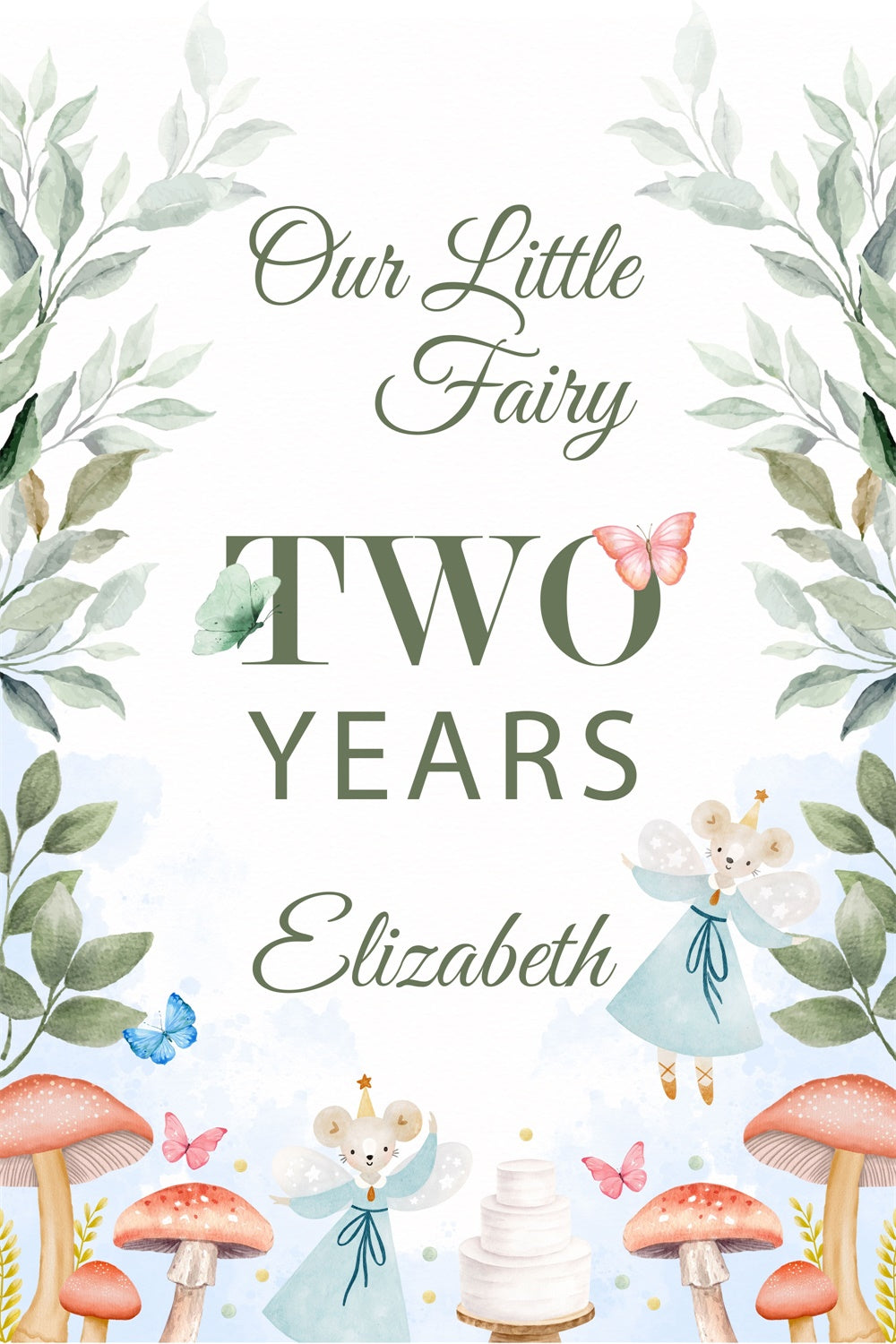 Personalisierte Geburtstag Backdrop Enchanted Forest Fairy Tale Backdrop BRP3-59
