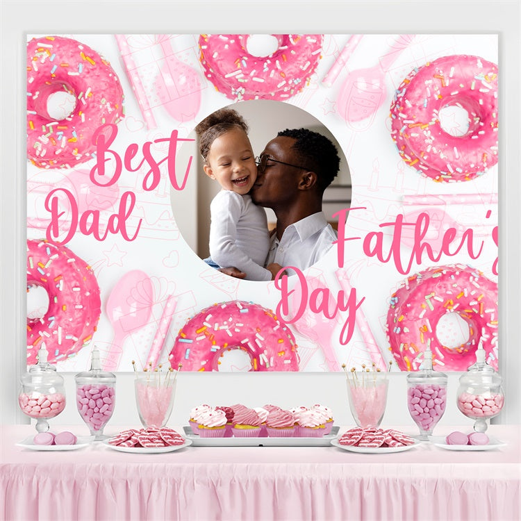 Hintergrund Vatertag Rosa Doughnut Delight Personalisierter Hintergrund BRP4-102