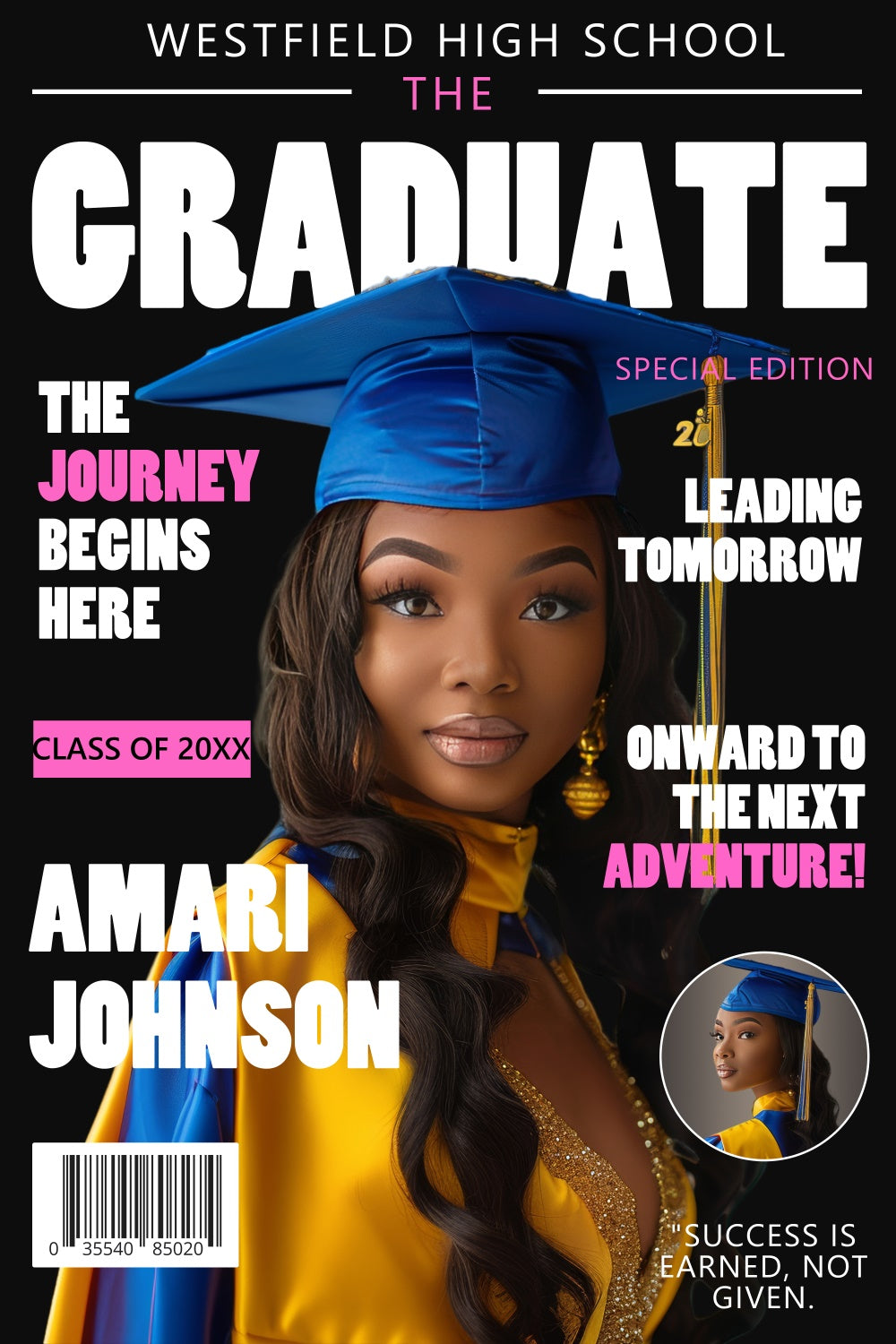 Personalisierte Graduation Backdrops Magazine Style Graduation Party Backdrop BRP4-160