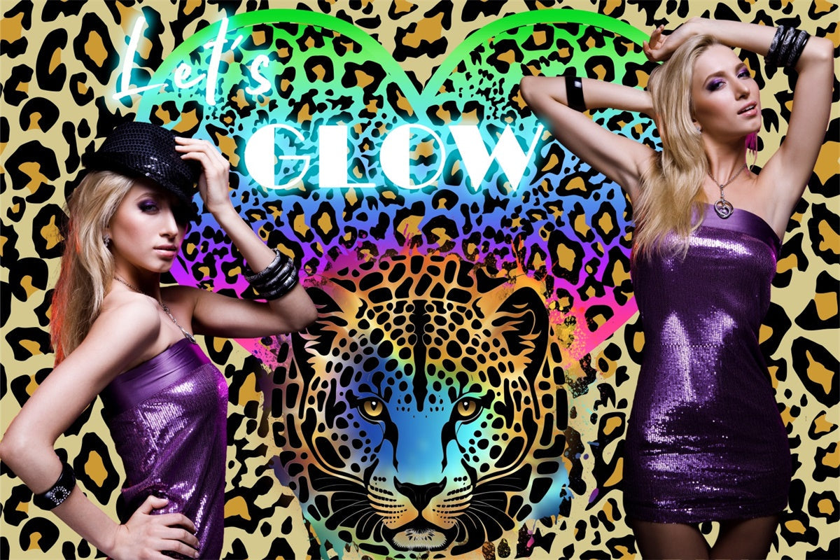 Backdrops für Tanz Bold Wild Leopard Print Customized Backdrop BRP4-192