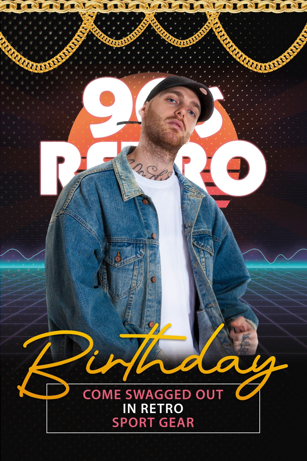 Tanz-Fotokulissen Retro-Sport-Stil Geburtstag benutzerdefinierte Kulisse BRP4-199