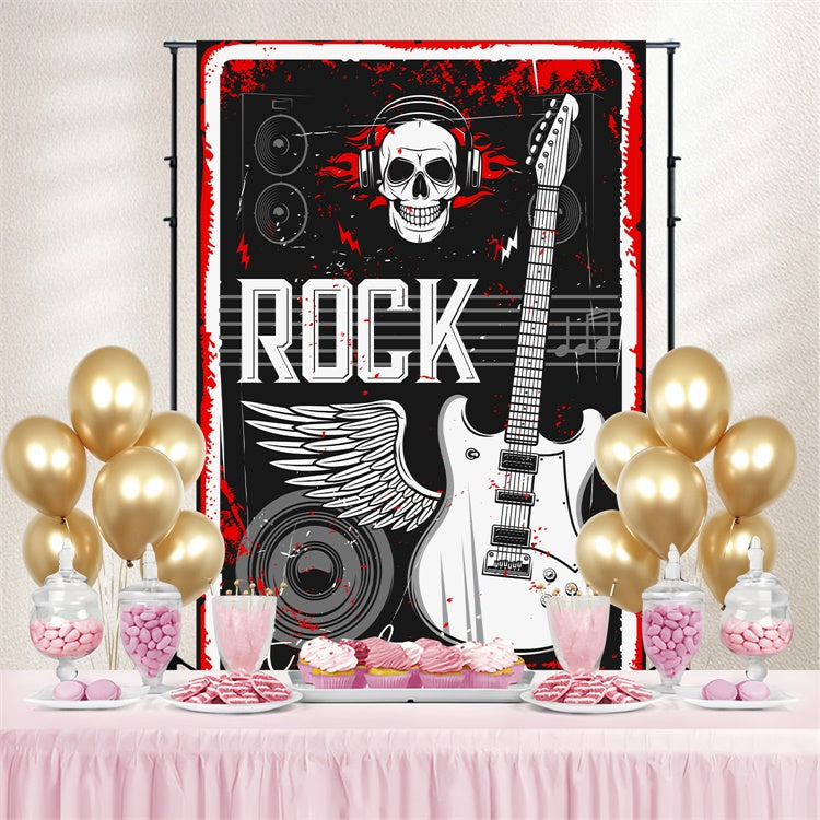 Backdrops für Tanzpartys Rock Vibes E-Gitarre Custom Backdrop BRP4-202