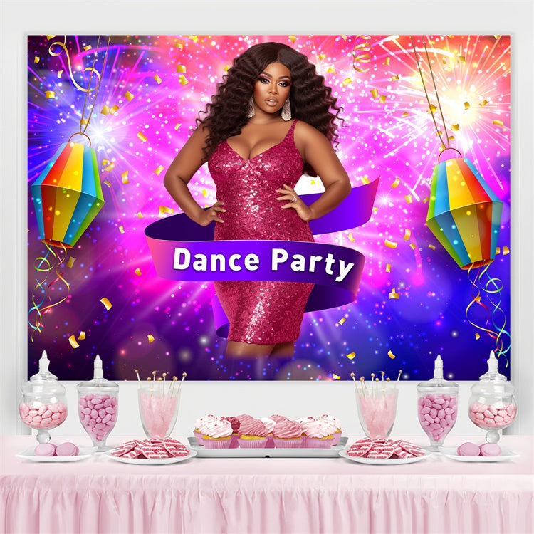 Backdrops für Tänze Glamouröses Konfetti Funkelnd Individuelles Backdrop BRP4-205