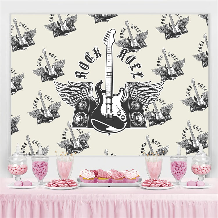 Fotografie Tanz Backdrop Rock Roll Gitarre Flügel Backdrop BRP4-209