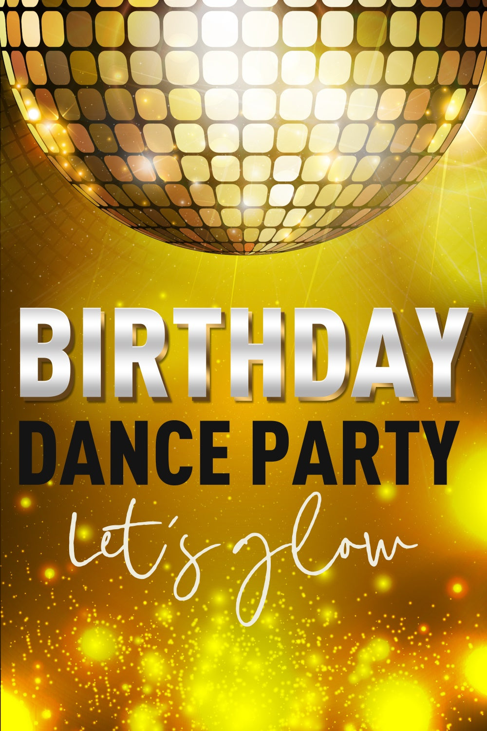 Backdrop Tanz Golden Mirror Birthday Shiny Custom Backdrop BRP4-218