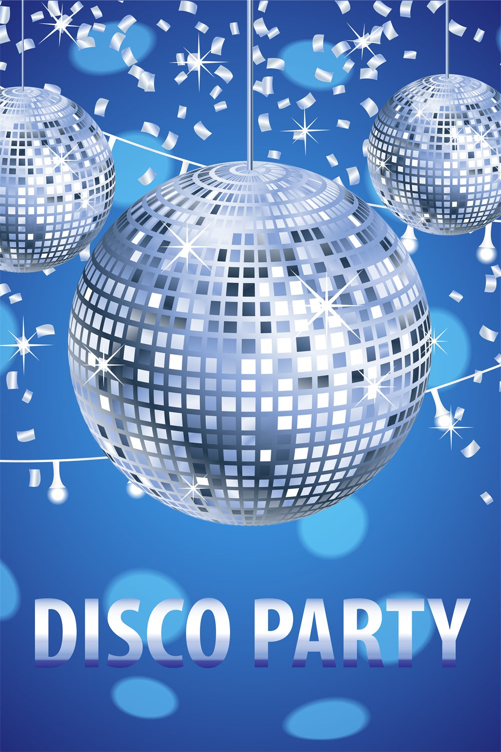 Tanz Backdrop Ideen Silber Disco Konfetti Blau Custom Backdrop BRP4-220