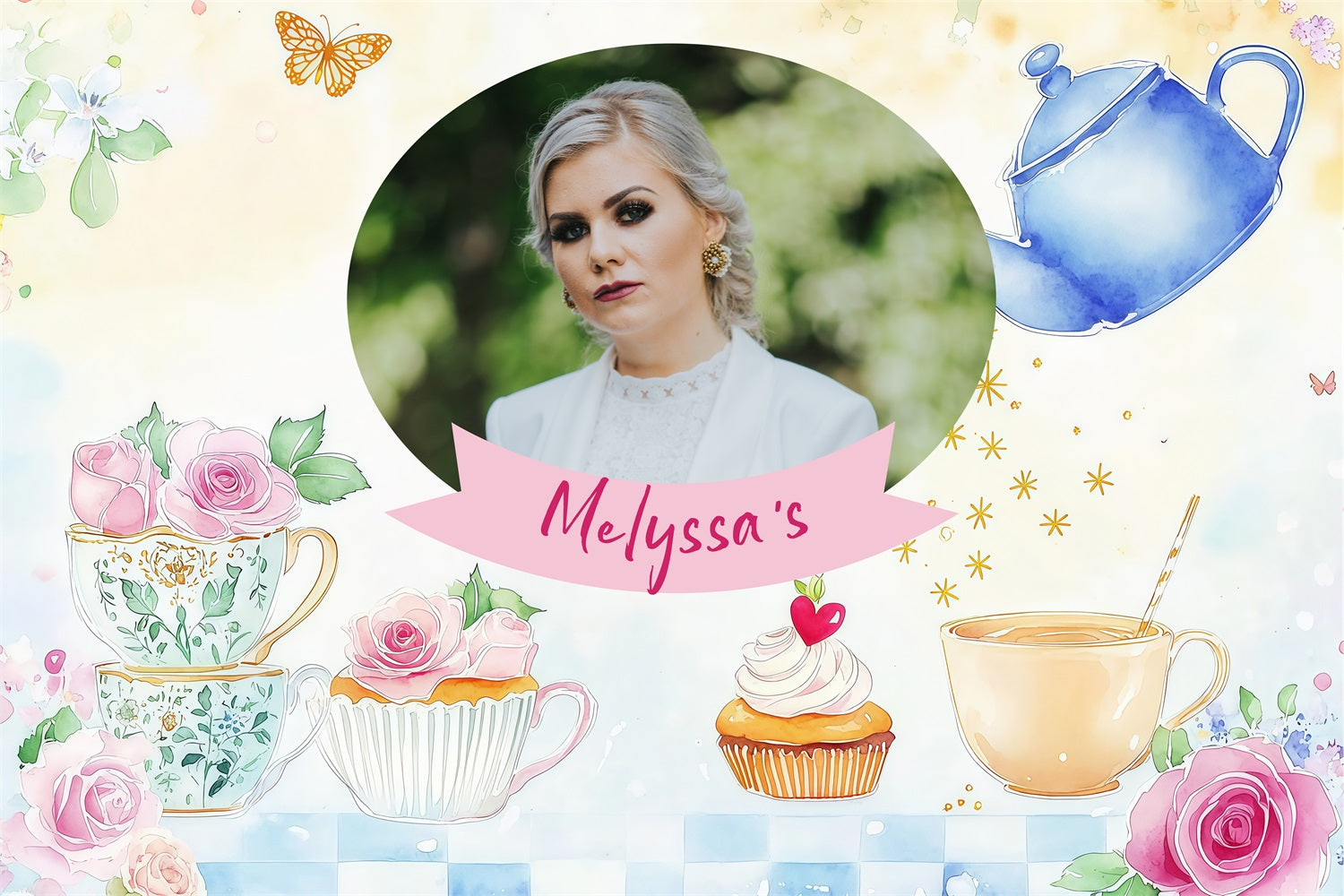 Customize Geburtstag Backdrop Glimmering 90 Diamond Backdrop BRP4-29