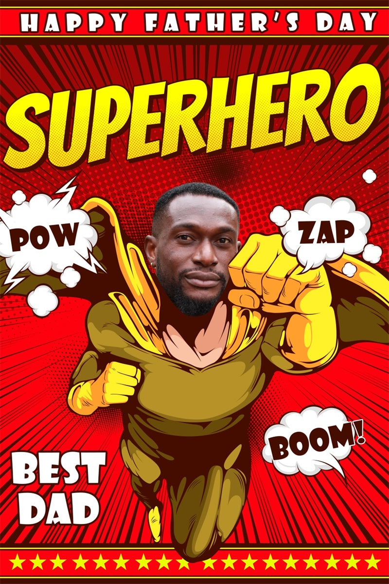 Vatertags-Kulisse Comic Super Dad Individuell angepasste Kulisse BRP4-66