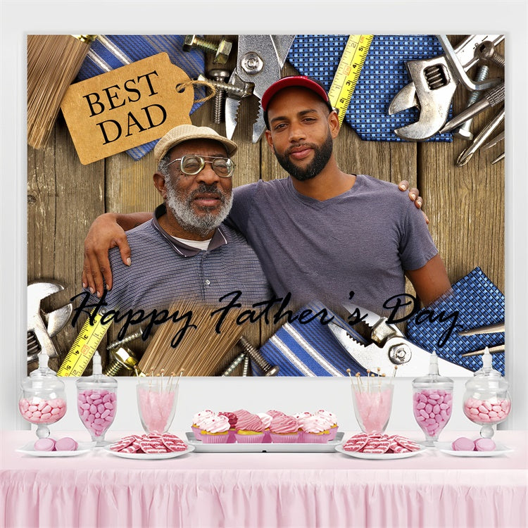 Backdrops für Vatertag Rustikale Werkzeuge Holz Individuelles Backdrop BRP4-82