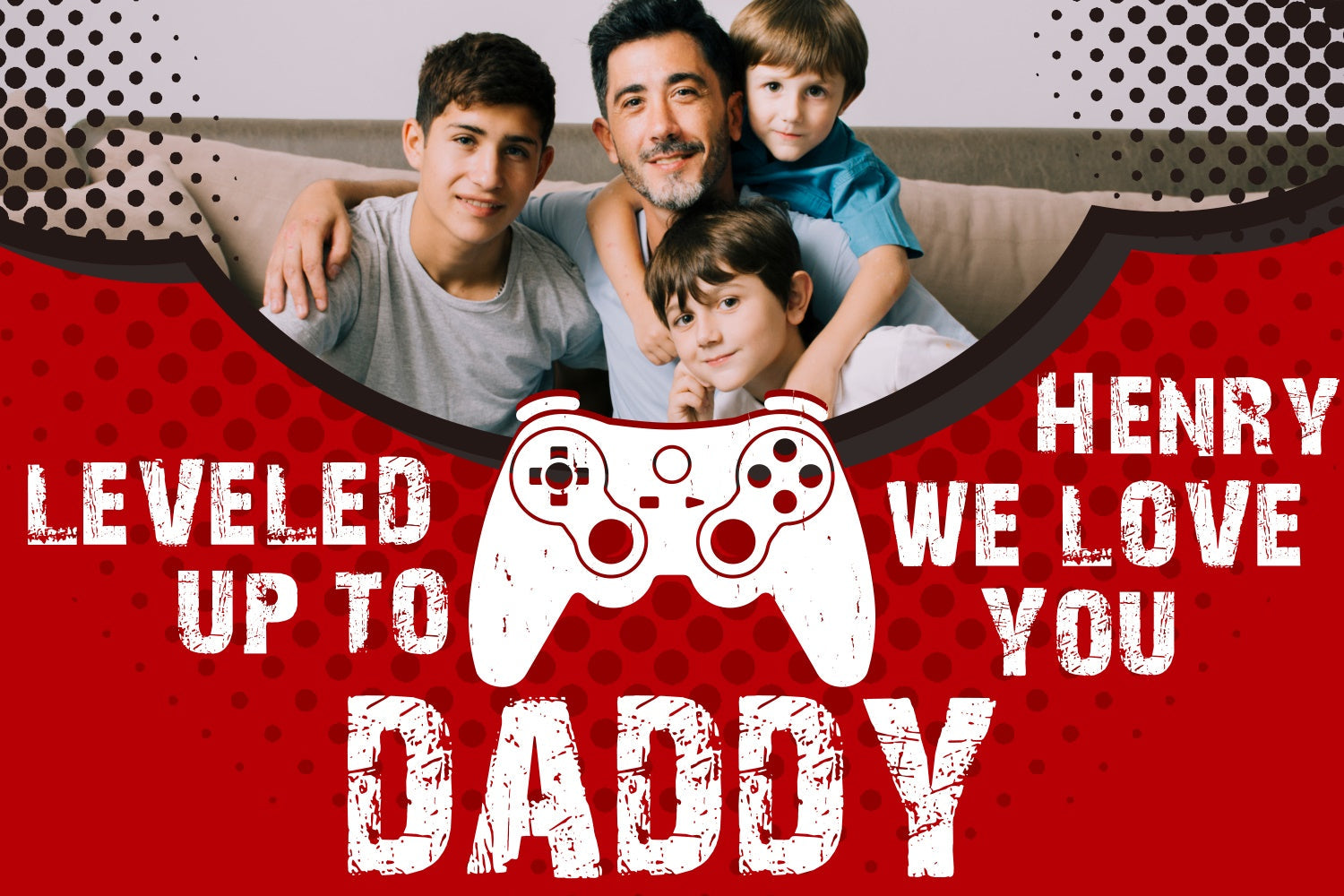 Backdrop Vatertag Spaß Gaming-Thema personalisierte Backdrop BRP4-90