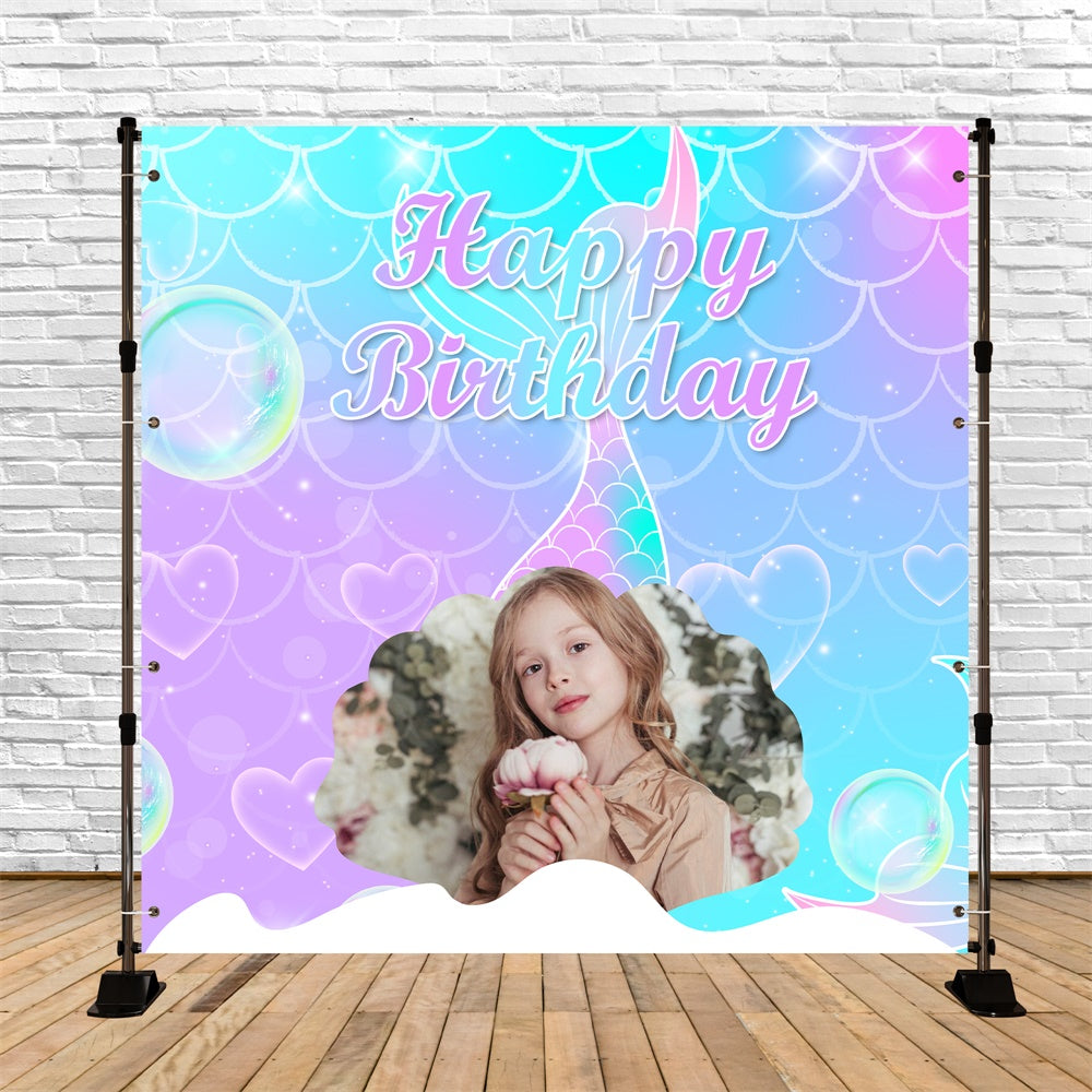 Personalisierte Geburtstag Backdrops Meerjungfrau Fantasy Geburtstag Backdrop BRP5-126