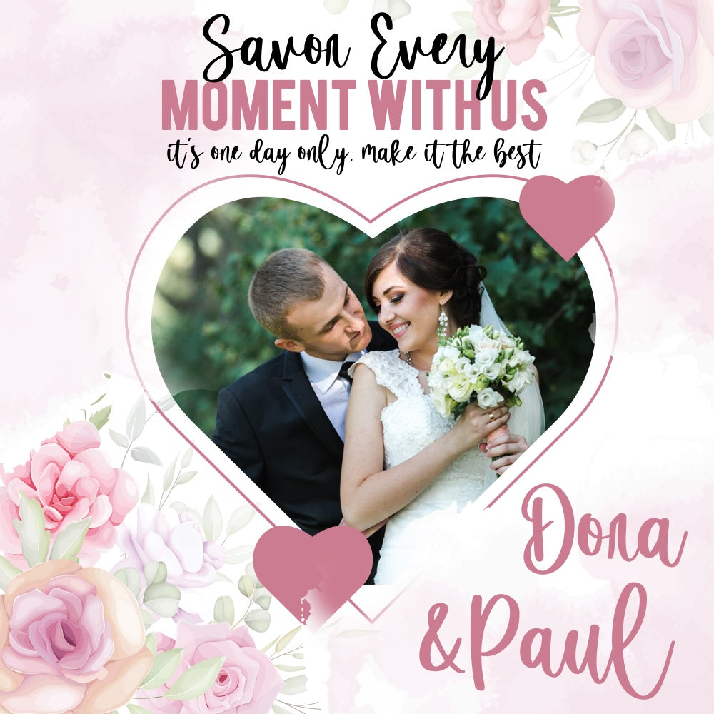 Hochzeit Backdrop Design Rosengarten Herz Personalisierte Backdrop BRP5-174