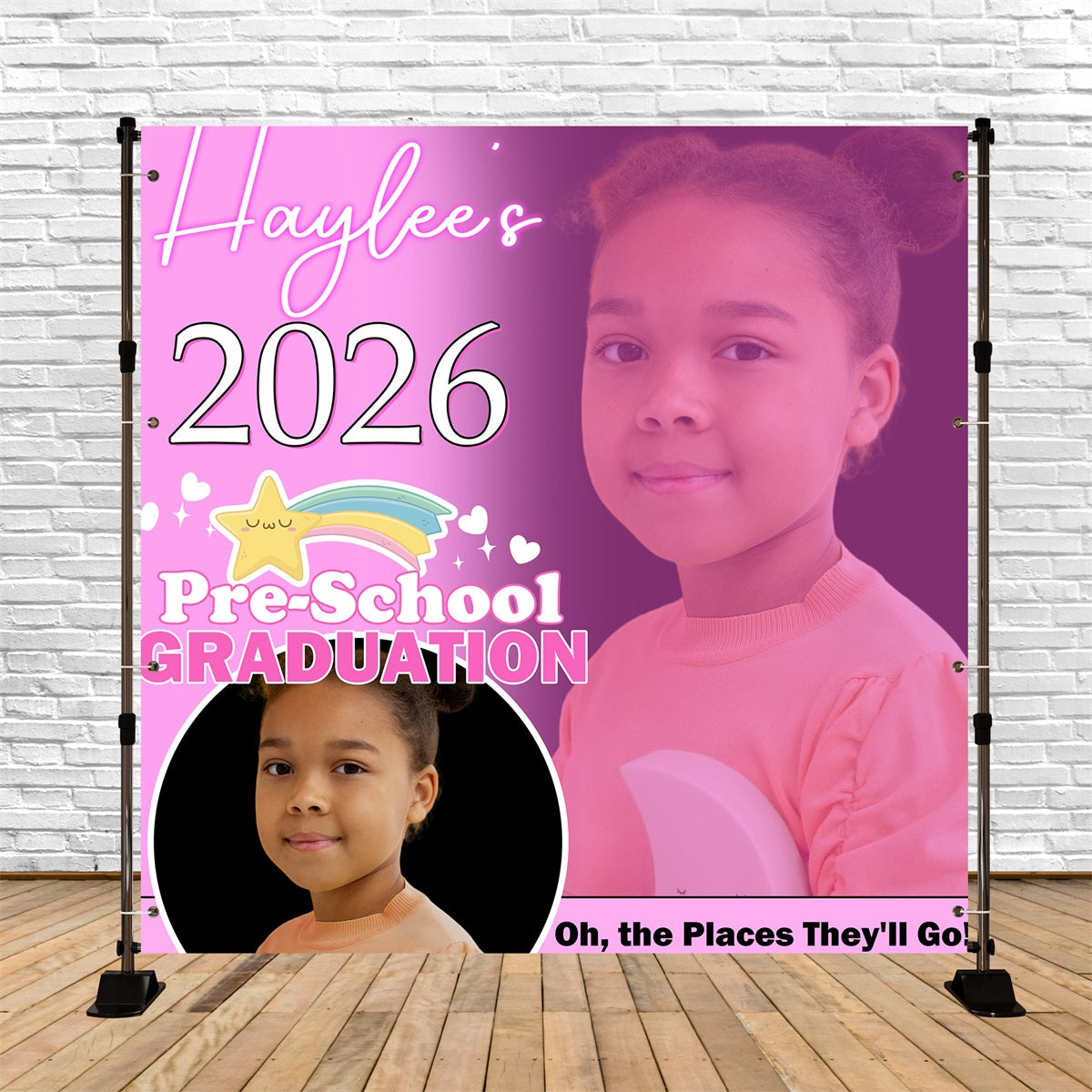 Graduation Backdrop Photoshoot Kindergarten Zeiten Personalisierte Party Graduation Backdrop BRP5-229