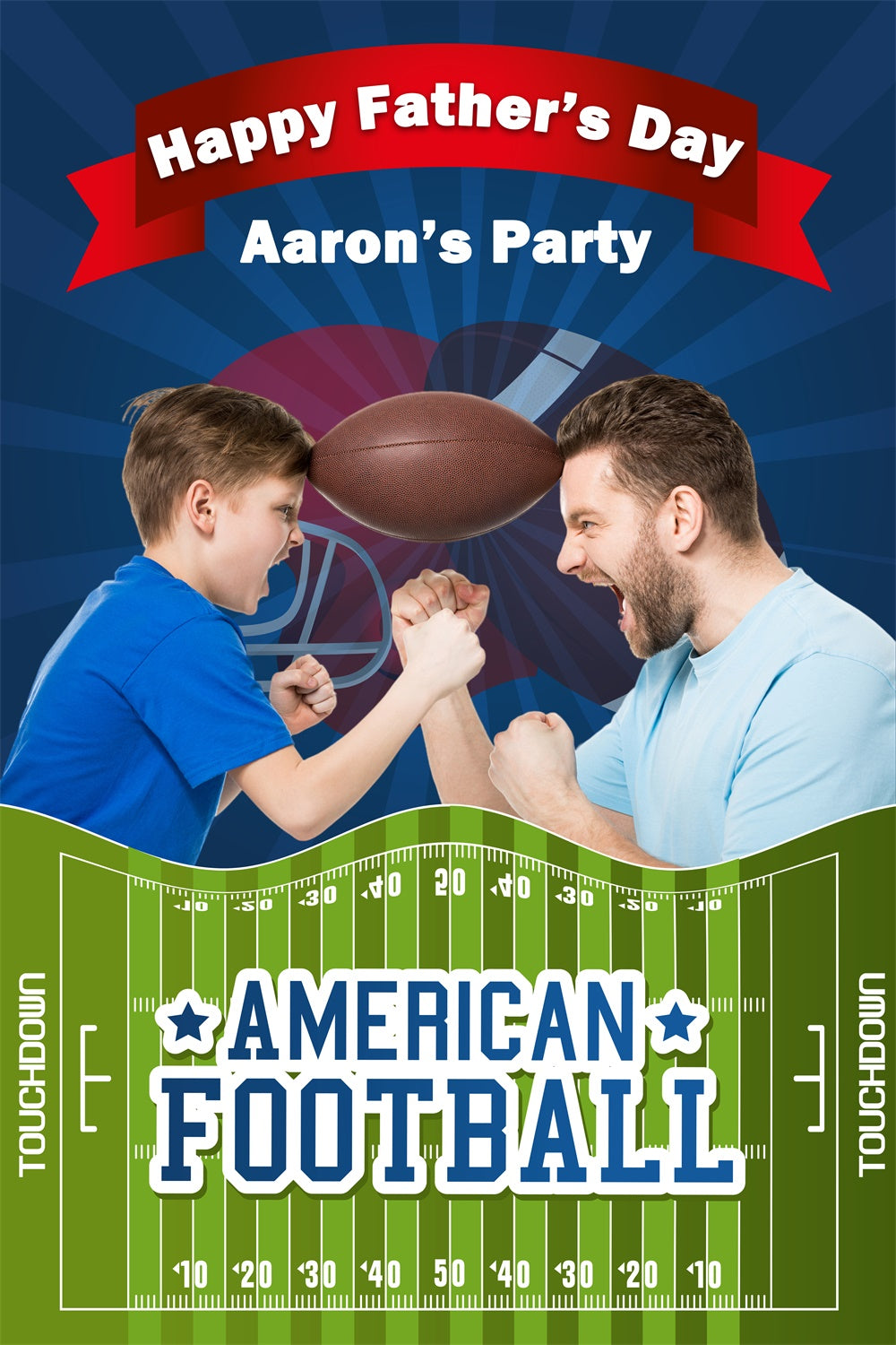 Vatertag Backdrop Spirited Showdown Fußball Custom Backdrop BRP5-35