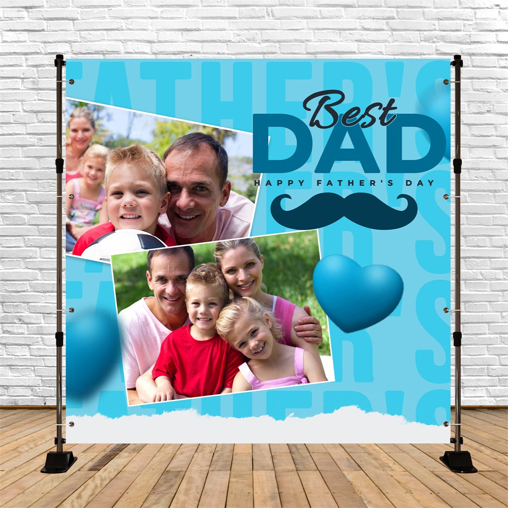 Backdrops für Vatertag Hellblaues Thema Individuelles Backdrop BRP5-48