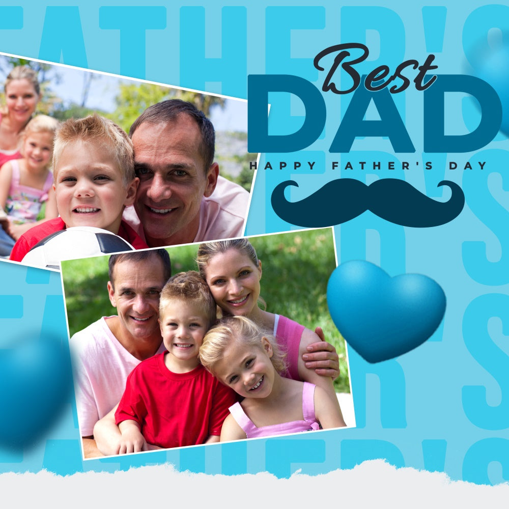 Backdrops für Vatertag Hellblaues Thema Individuelles Backdrop BRP5-48