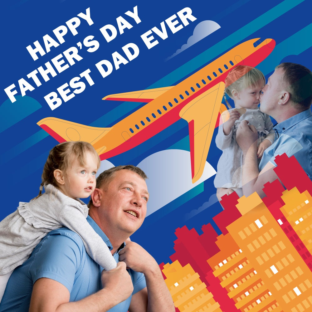 Happy Father's Day Backdrop Urban Flight Individuelles Backdrop BRP5-54