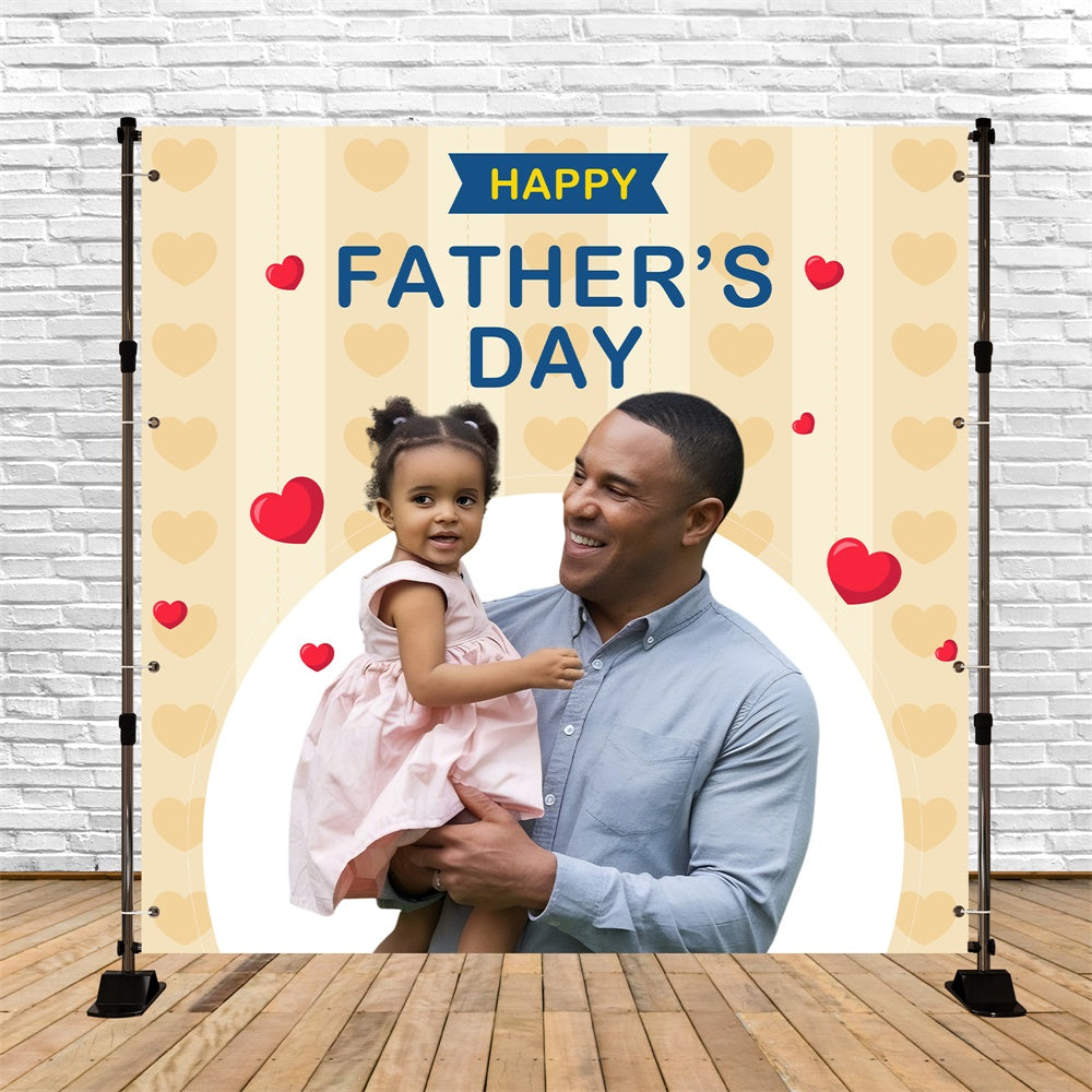 Backdrops für Vatertag Rotes Herz Creme Customized Backdrop BRP5-57