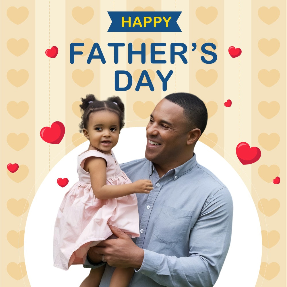 Backdrops für Vatertag Rotes Herz Creme Customized Backdrop BRP5-57