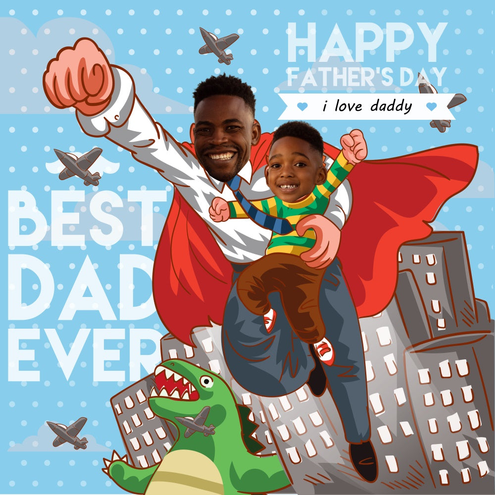 Vatertags-Fotokulisse Ideen Comic-Helden-Abenteuer Benutzerdefinierte Kulisse BRP5-58