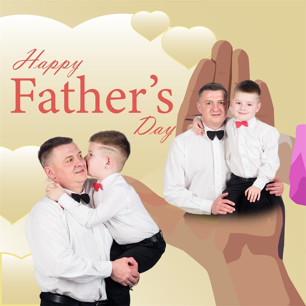 Vatertags-Fotokulisse Eleganter Herz-Hintergrund BRP5-69