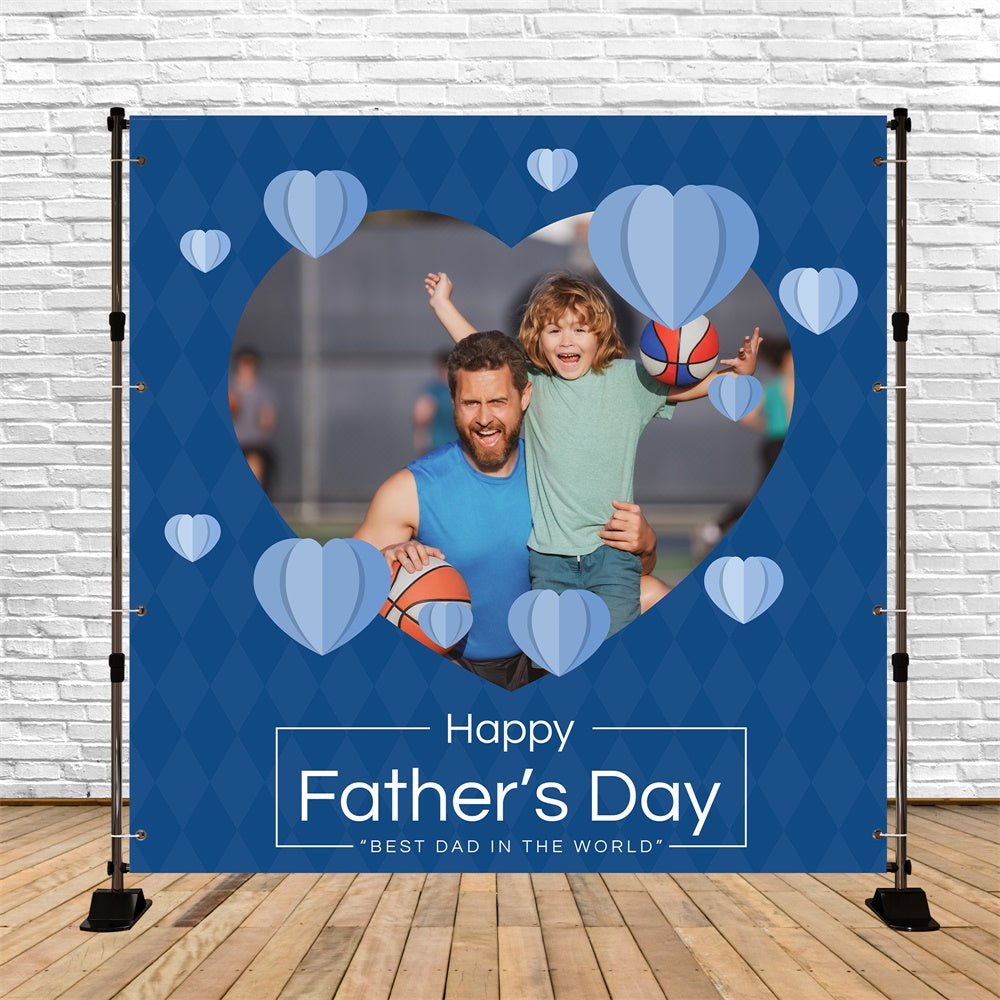 Vatertag Backdrop Ideen Blaues Herz Sport Custom Backdrop BRP5-70