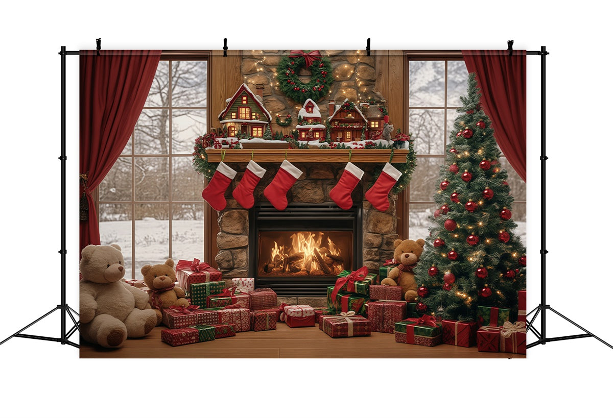 Weihnachten Backdrop Ideen Geschenkte Momente Herd Hintergrund BRP57-137