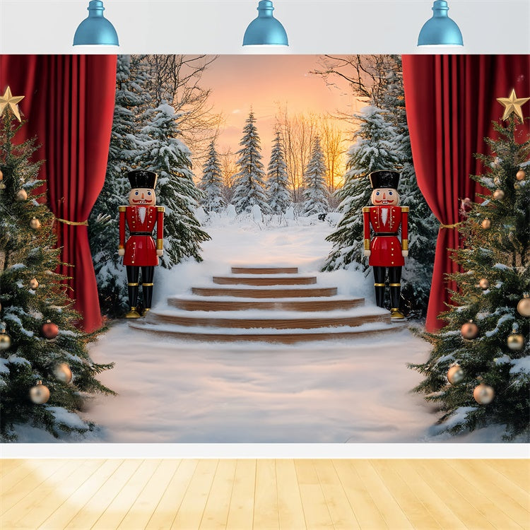 Weihnachten Backdrop Ideen Nussknacker Winter Bühne Backdrop BRP57-149