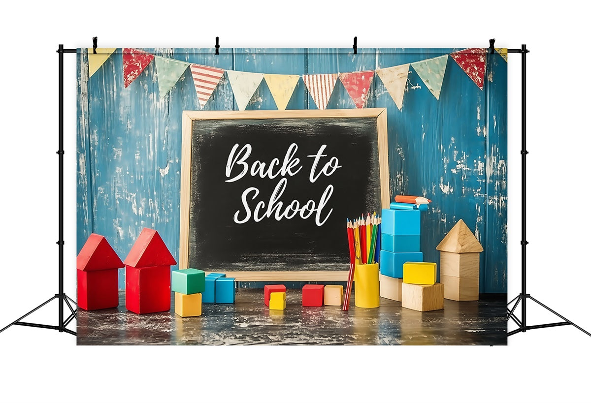 Back To School Fotohintergrund Play Learn Welcome Backdrop BRP57-15