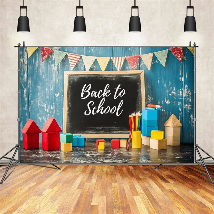 Back To School Fotohintergrund Play Learn Welcome Backdrop BRP57-15