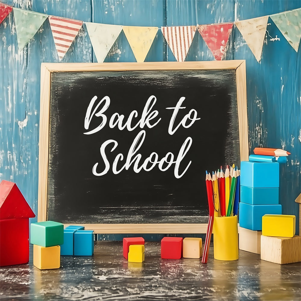 Back To School Fotohintergrund Play Learn Welcome Backdrop BRP57-15