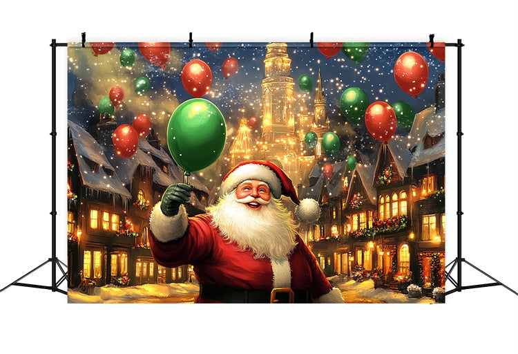 Weihnachtsdorf Backdrop Santa Ballonparade Backdrop BRP57-162