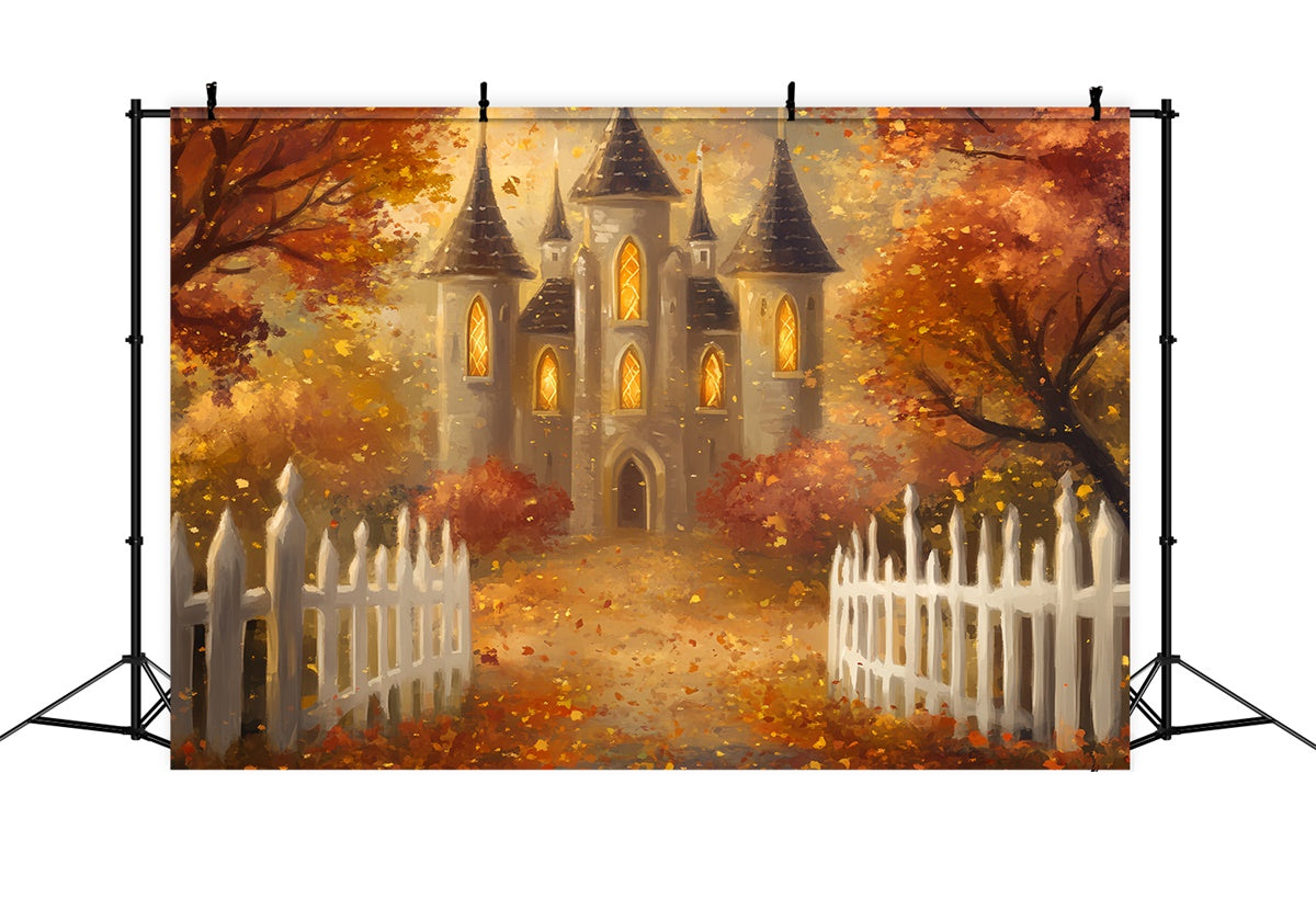 Herbst Hintergrund Golden Glow Dream Castle Fotokulisse BRP57-167