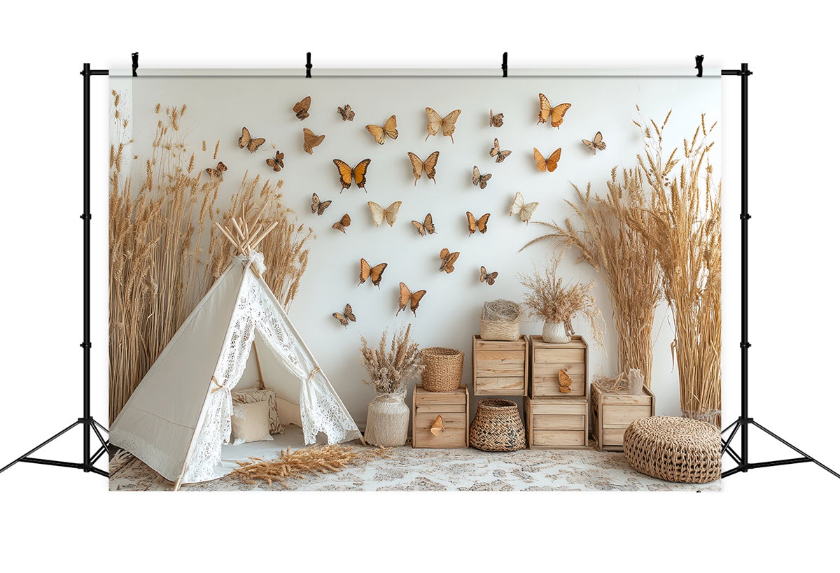 Bohemian Backdrops Schmetterling Zelt Herbst Fotohintergrund BRP57-190