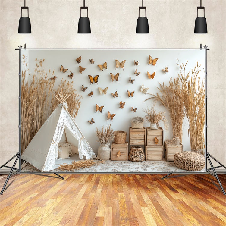 Bohemian Backdrops Schmetterling Zelt Herbst Fotohintergrund BRP57-190