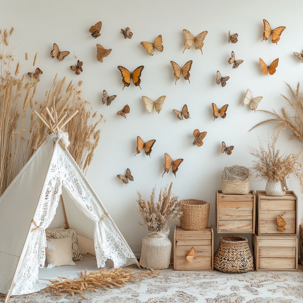 Bohemian Backdrops Schmetterling Zelt Herbst Fotohintergrund BRP57-190