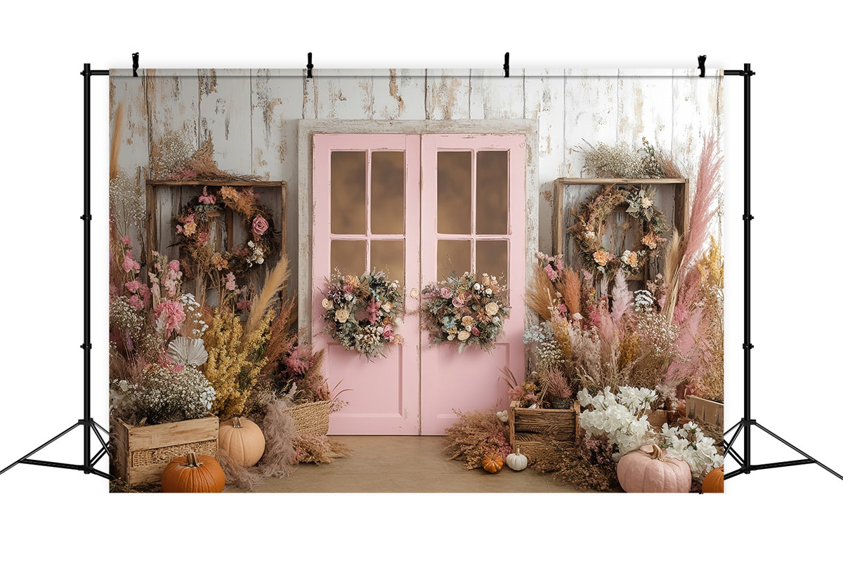 Boho Backdrops Rosa Veranda Ernte Herbst Fotohintergrund BRP57-194